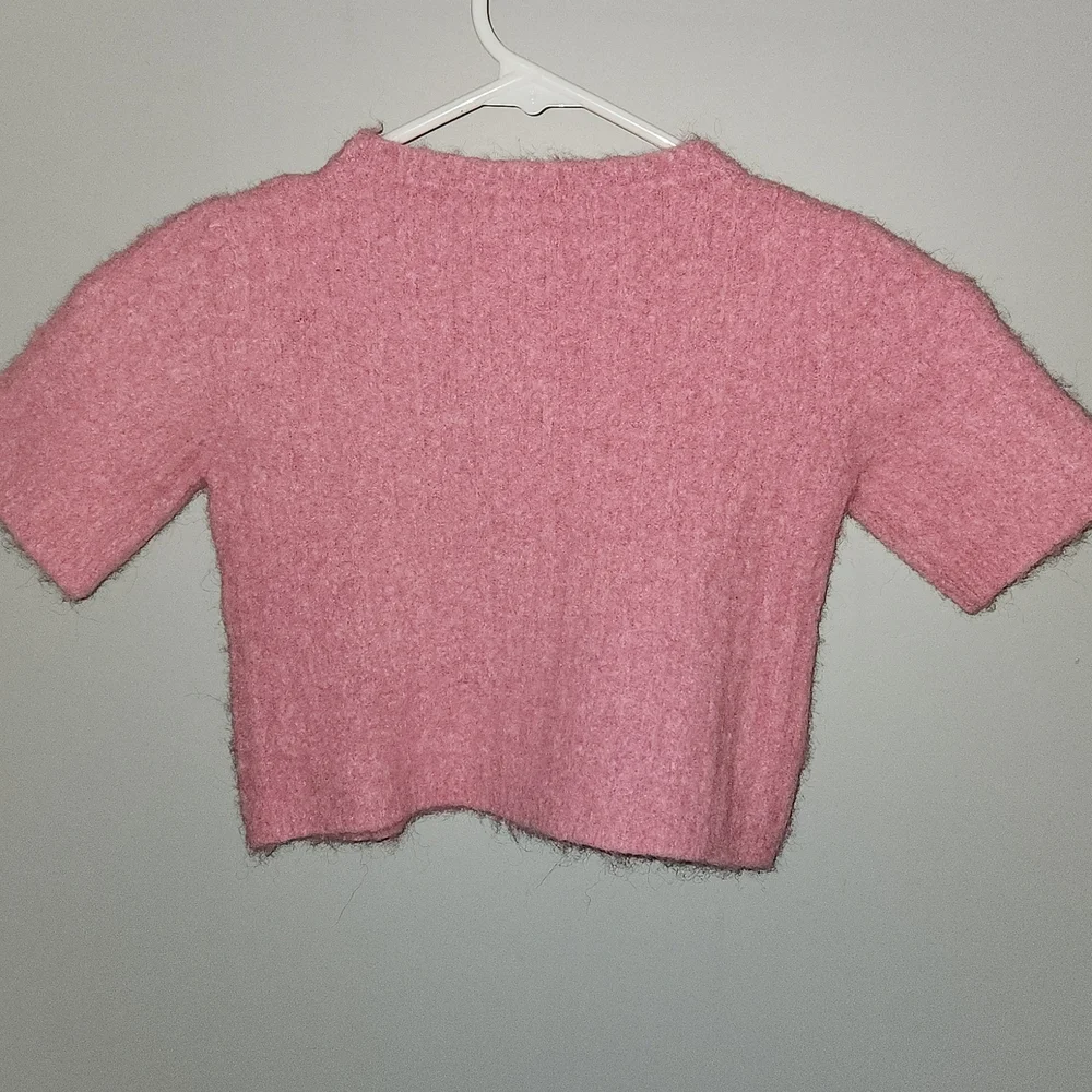 TACH Pink Dalia Button-Up Crop Sweater - Picture 5 of 13